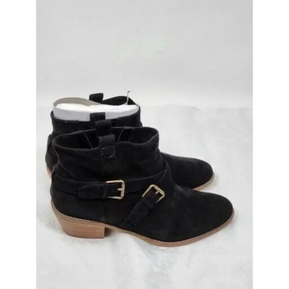 Cole Haan 255303 Womens Jensynn Pull-on Suede Booties Black Size 9 B - Picture 4 of 8